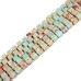 8x8mm Cube Light Blue Impression Jasper Agalmatolite Jasper 15.5'' per strand