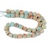 8x8mm Cube Light Blue Impression Jasper Agalmatolite Jasper 15.5'' per strand